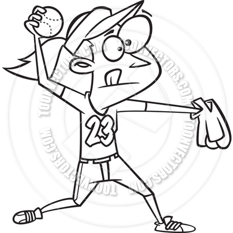 Softball Line Art | Free download on ClipArtMag