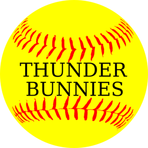 300x300 Softball Yellow Thunder Bunnies Clip Art
