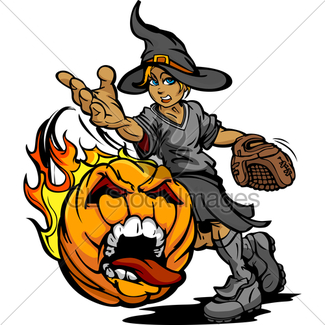 325x325 Fastpitch Softball Ball Screaming Face With Flames Vector Gl
