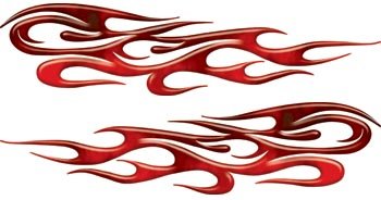 350x184 Hot Rod Flames Clipart