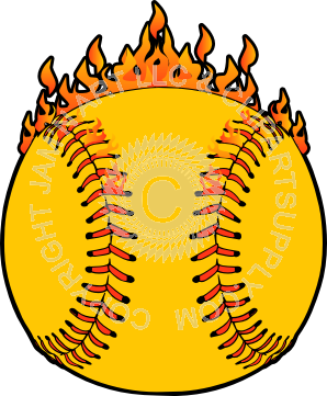 298x361 Softball Flames Clipart