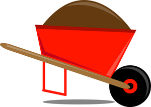 300x213 Wheelbarrow Clipart Image