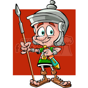 300x300 Royalty Free Roman Soldier Cartoon 391500 Vector Clip Art Image