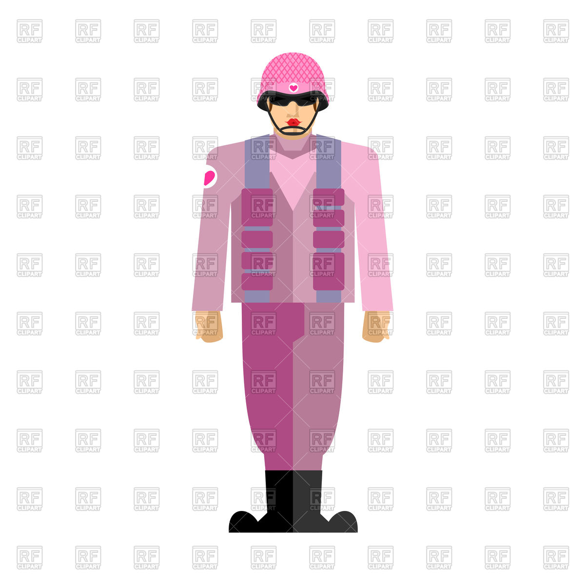 1200x1200 Gay Soldiers In Pink Uniform Royalty Free Vector Clip Art Image