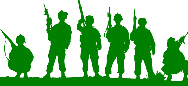 600x275 Green Toy Soldiers Clip Art