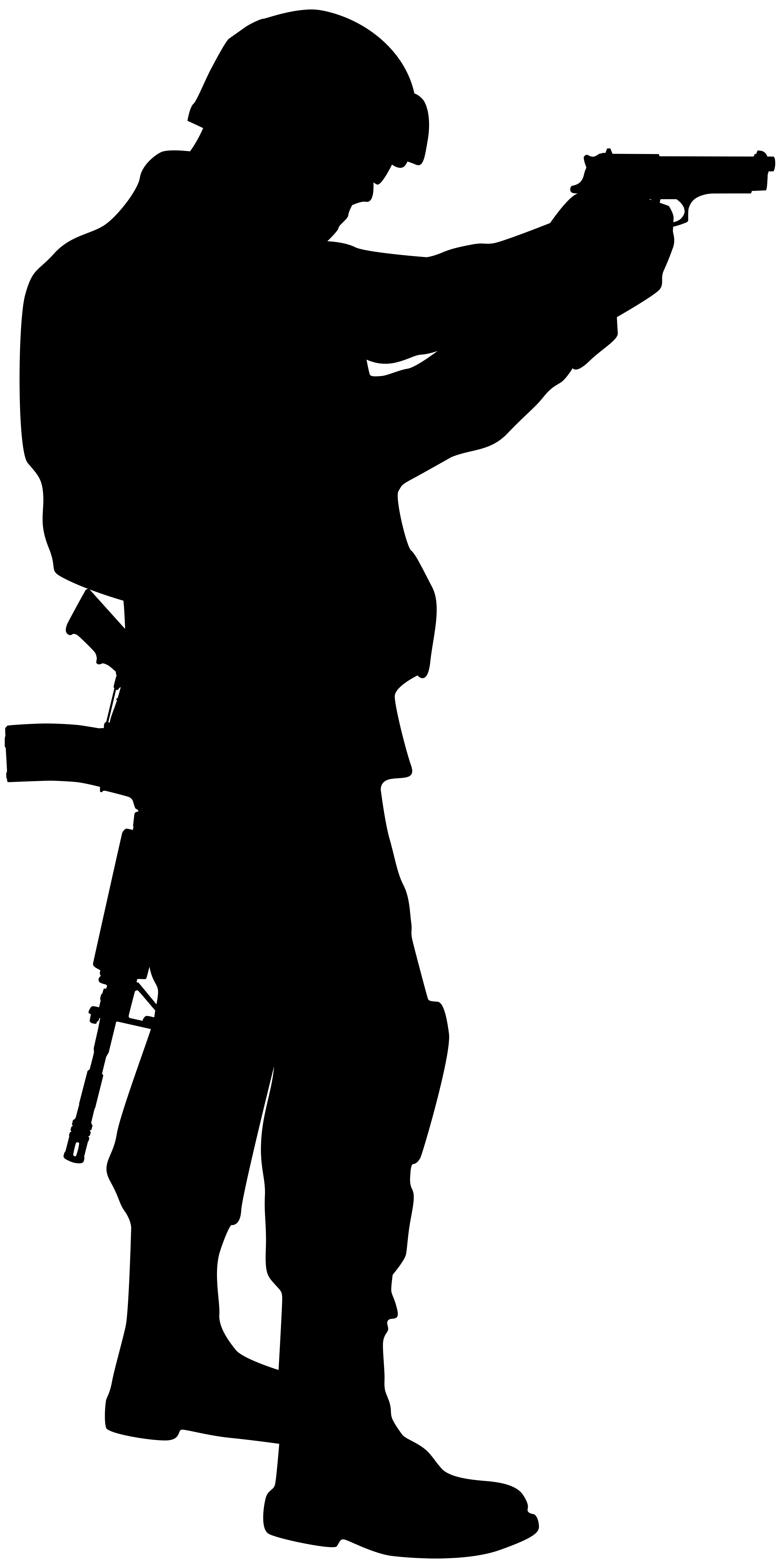 3981x8000 Soldier Silhouette Clipart