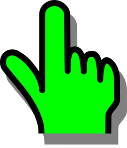 255x297 Hand Pointer Solid Clip Art