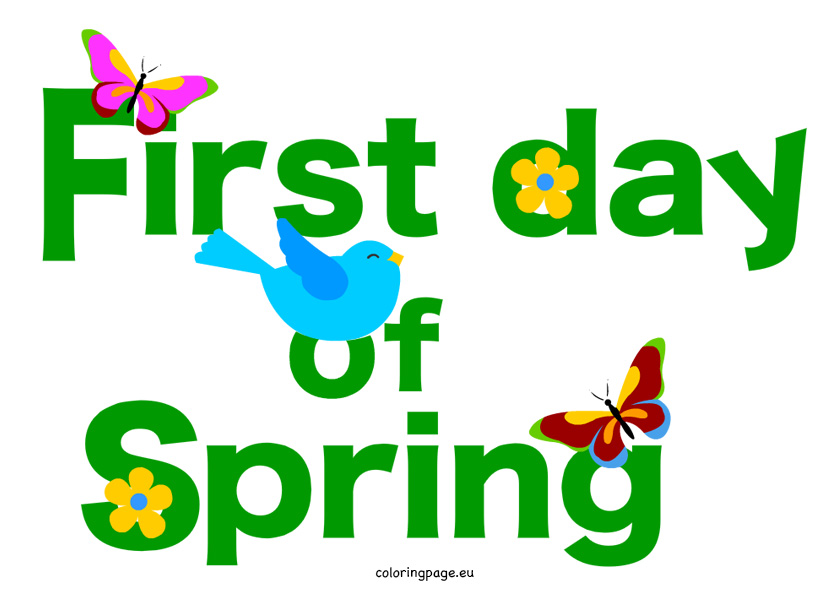 822x595 First Day Of Spring Clipart