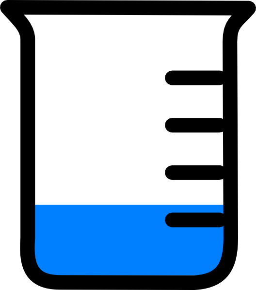 528x598 Beaker Low Level Of Solution Clip Art