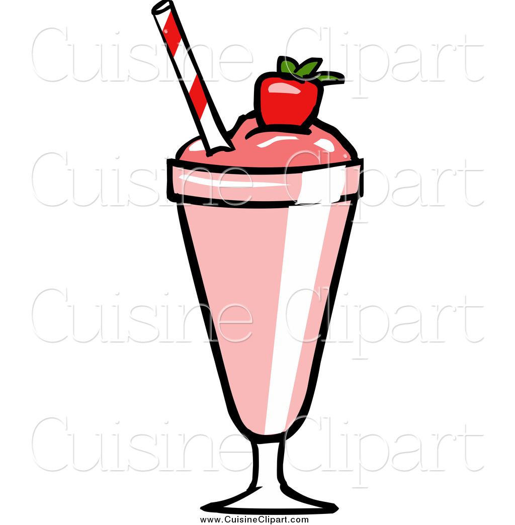 1024x1044 Cuisine Clipart Of A Pink Strawberry Milkshake By Cartoon