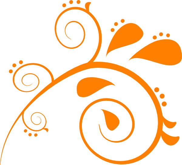 600x545 Scroll Orange Song Clip Art