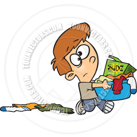 460x460 Cartoon Boy Doing The Laundry By Ron Leishman Toon Vectors Eps