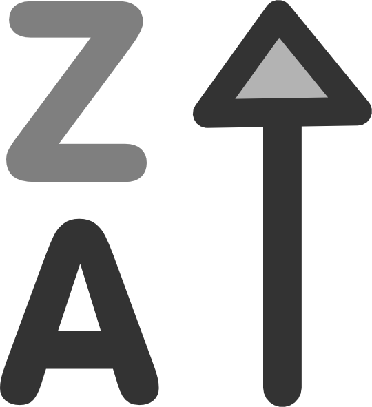 540x591 Decrease Alphabetically Clip Art