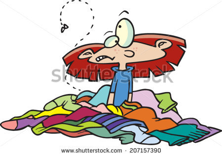 450x317 Color Clothes Pile Clipart