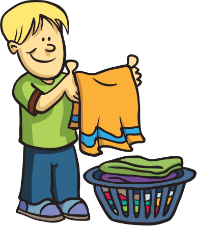 387x444 Folded Clothes Clipart