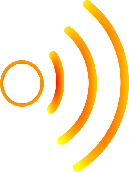 450x600 Radio Waves Yellow 2 Clip Art