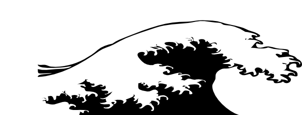 600x230 Waves Black And White Waves Clip Art Black And White