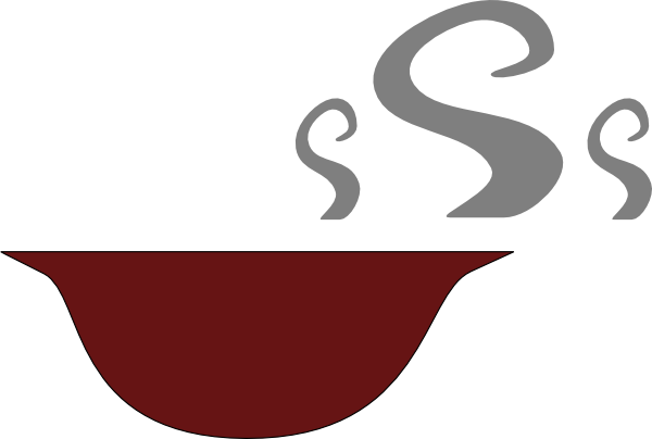 600x404 Soup Bowl With Steam Clip Art