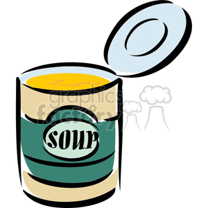 300x300 Royalty Free Can Of Soup 383069 Vector Clip Art Image