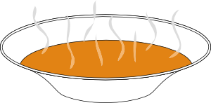 300x147 Steaming Pumpkin Soup Clip Art Free Vector 4vector