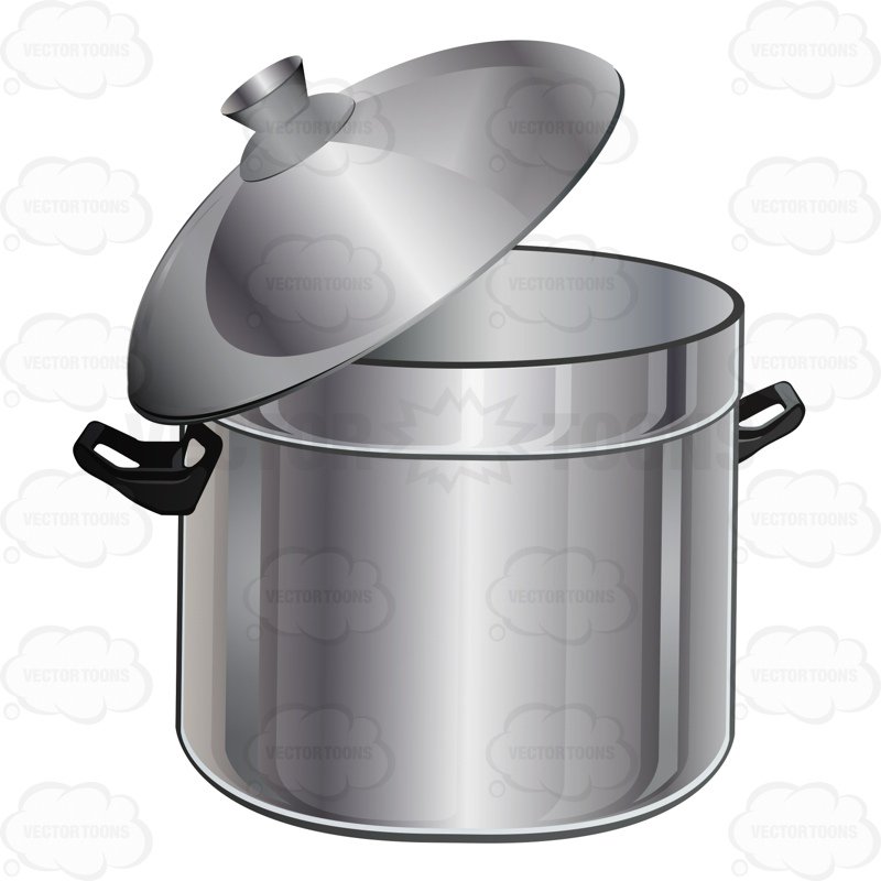 800x800 Silver Stock Pot With Matching Lid Cartoon Clipart