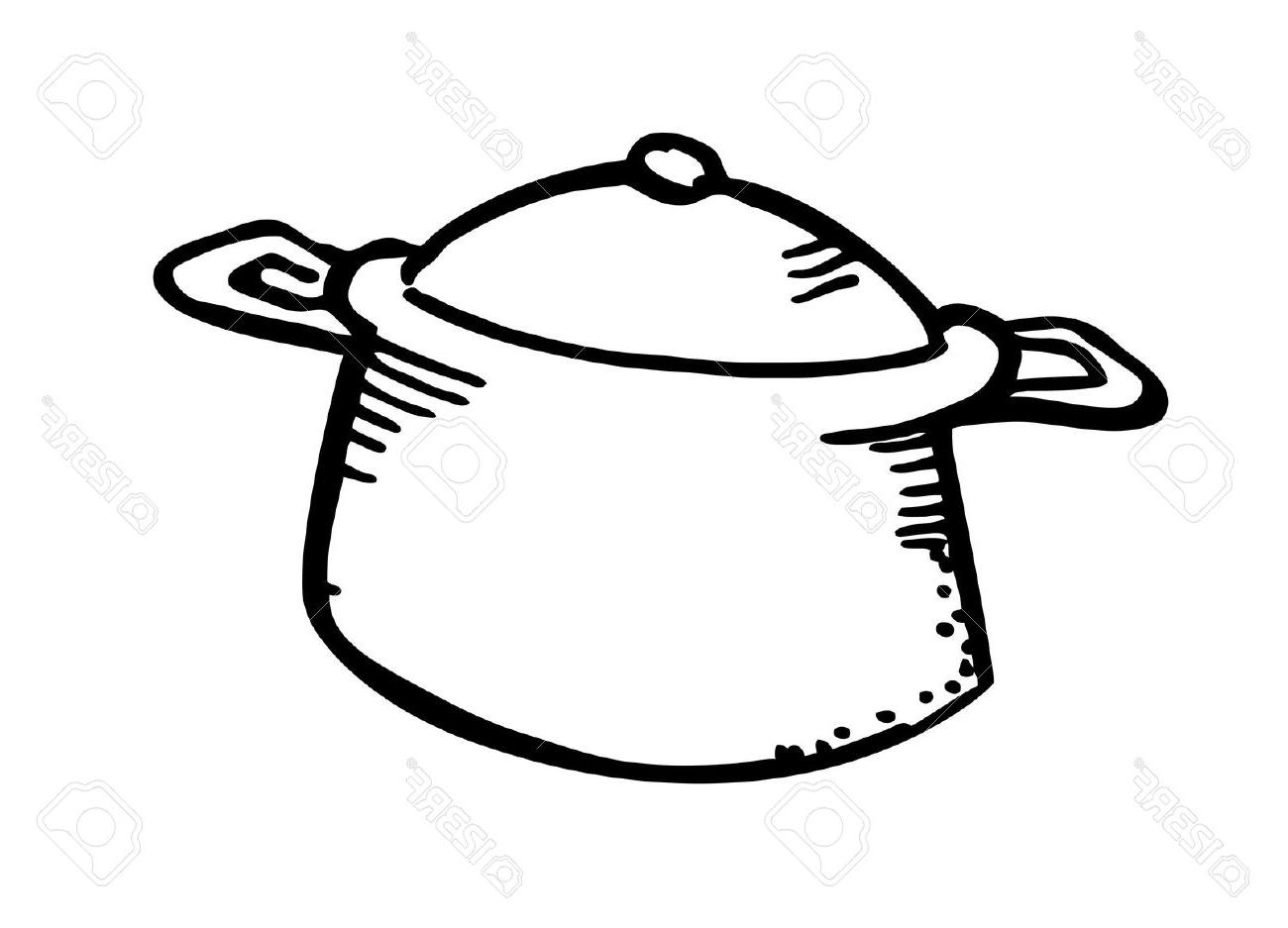 1300x937 Top Ware Doodle Stock Soup Pot Clipart Black And Library