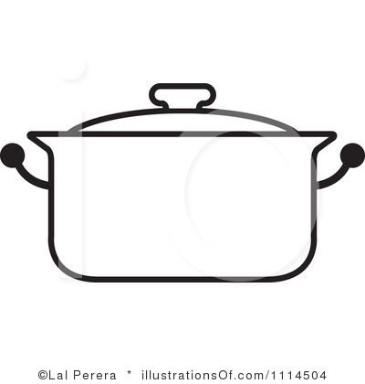 400x420 Clip Art Black And White Royalty Free (Rf) Pot Clipart