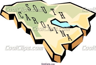 375x254 Map Clipart South Carolina