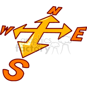 300x300 Royalty Free North, East, West, South 170511 Vector Clip Art Image