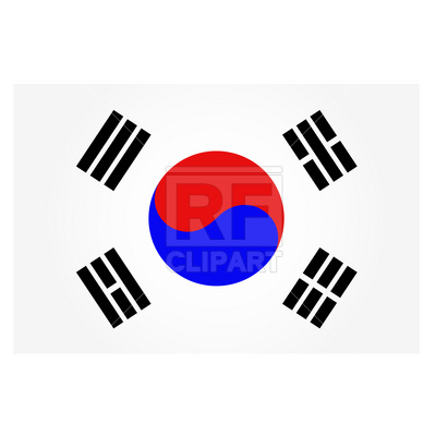 400x400 South Korean Flag Royalty Free Vector Clip Art Image