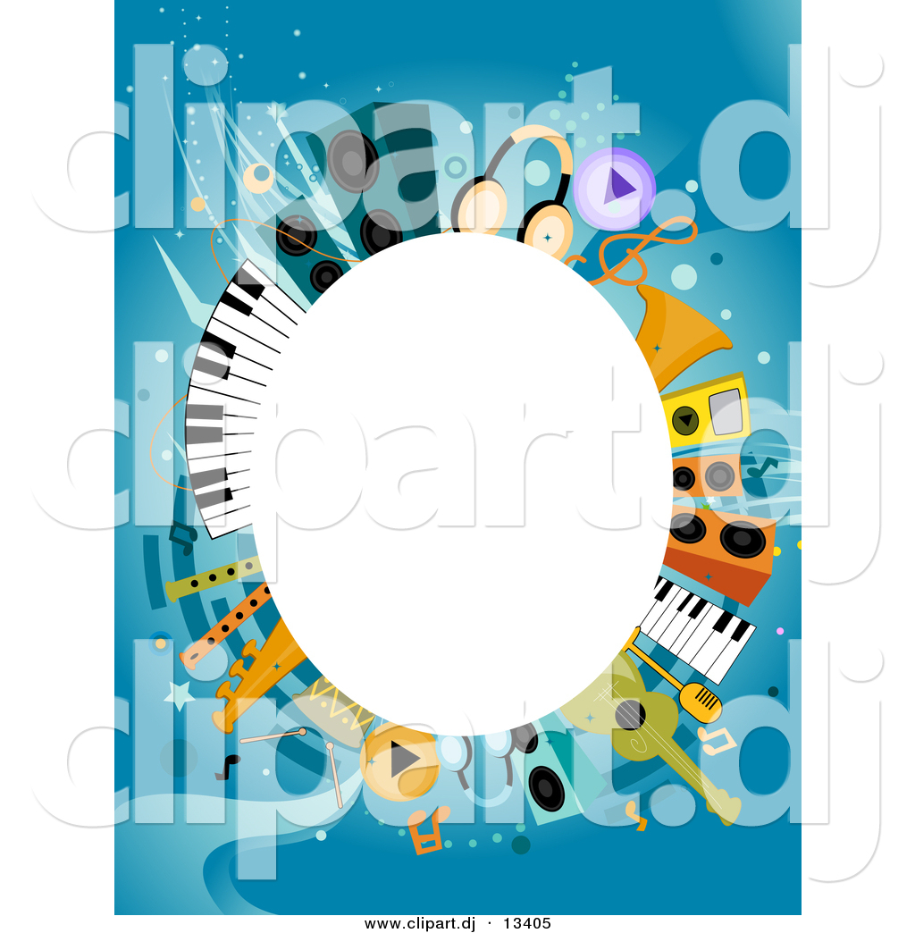 1024x1044 Vector Clipart Of A White Oval Copyspace Background Within Music