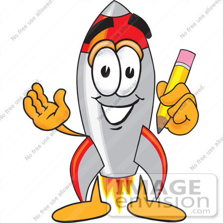 450x450 Cliprt Graphic Of Space Rocket Cartoon Character Holding