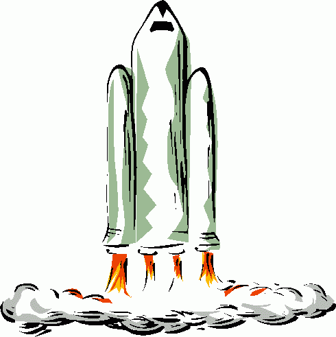490x491 Space Shuttle Launch Clipart