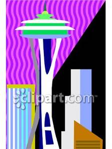 225x300 View Of The Seattle Space Needle And Skyscrapers