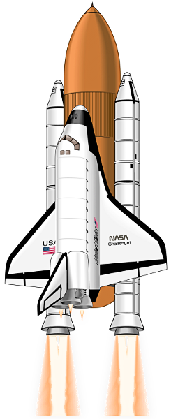 255x600 Space Shuttle Clipart