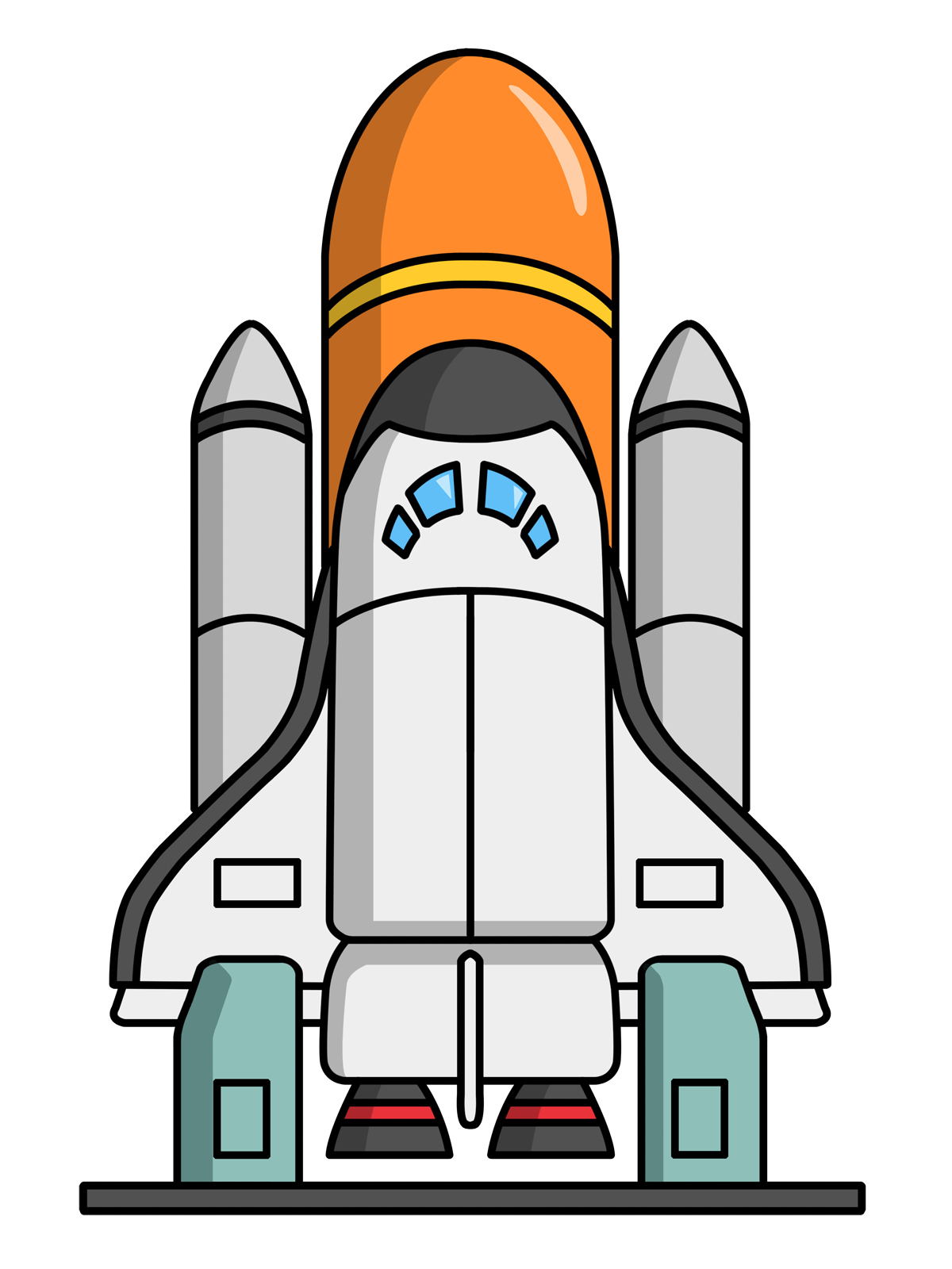 1200x1600 Space Shuttle Clipart