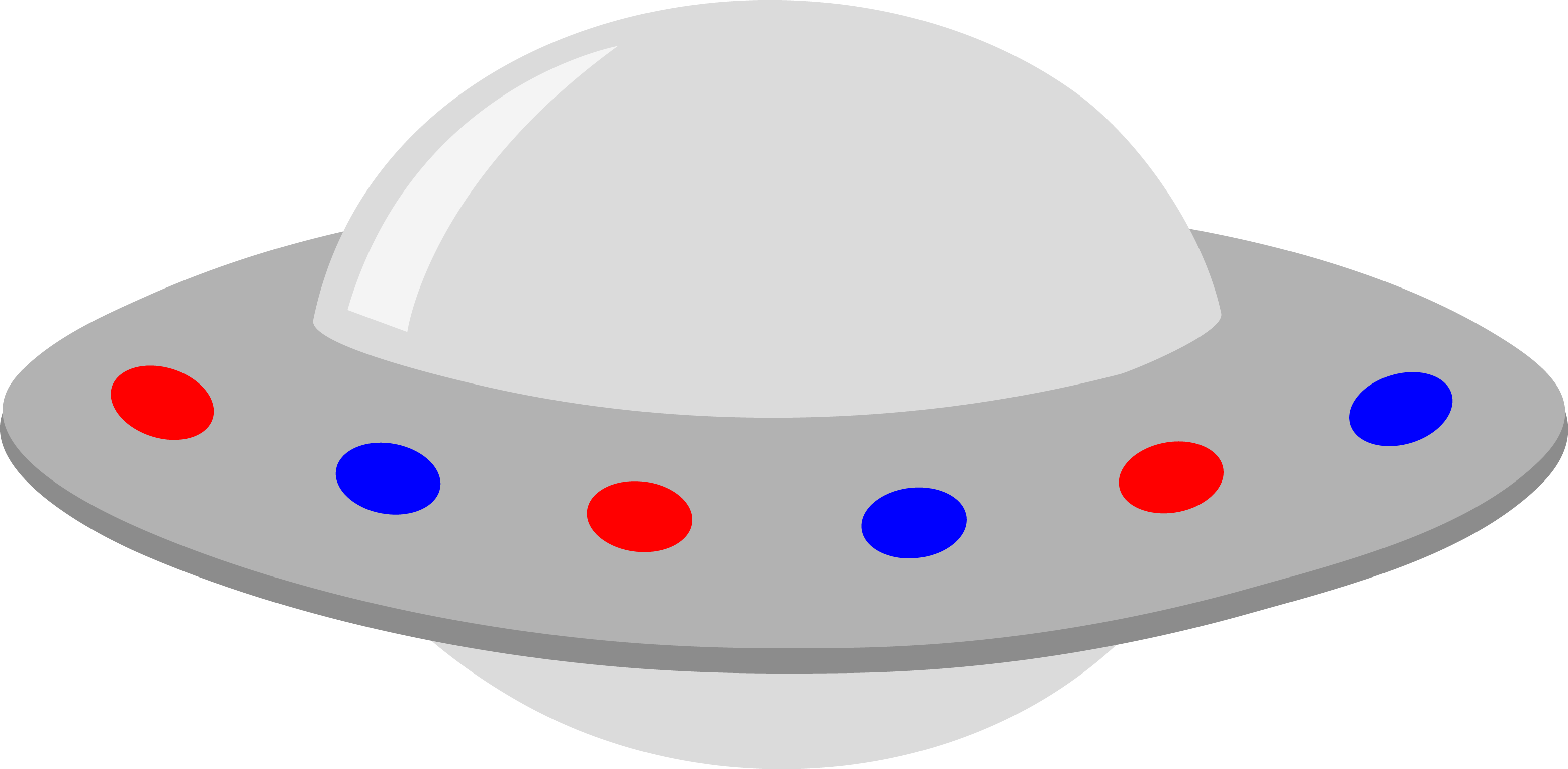 3119x1530 Silver Ufo With Red And Blue Lights