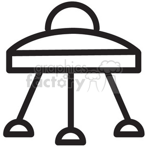 Spaceship Clipart Black And White