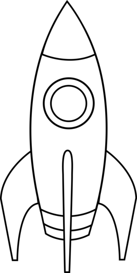 276x550 Colorable Rocket Line Art