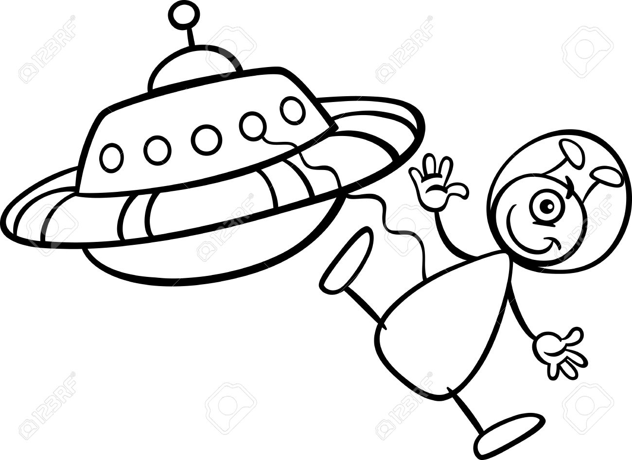 1300x947 Ufo Clipart Black And White