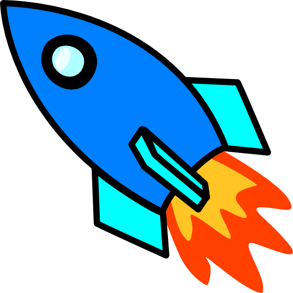 600x600 Spaceship Clipart Blue