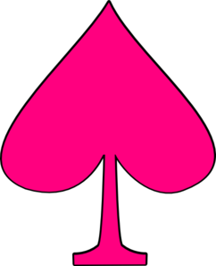 242x297 Pink Spade Clip Art