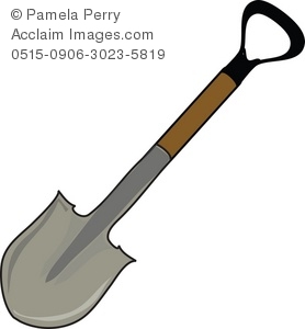 278x300 Art Illustration Of A Short Handle Shovel