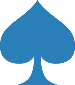 264x297 Blue Spade Clip Art