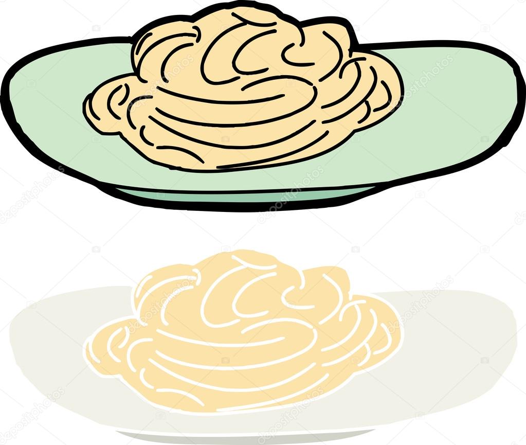 1023x865 Plate Of Noodles Stock Vector Theblackrhino