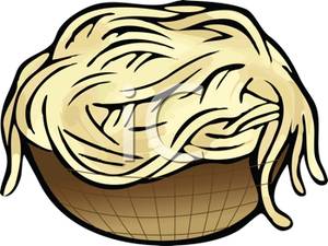 300x225 Bowl Of Uncooked Spaghetti Noodles Clipart Image