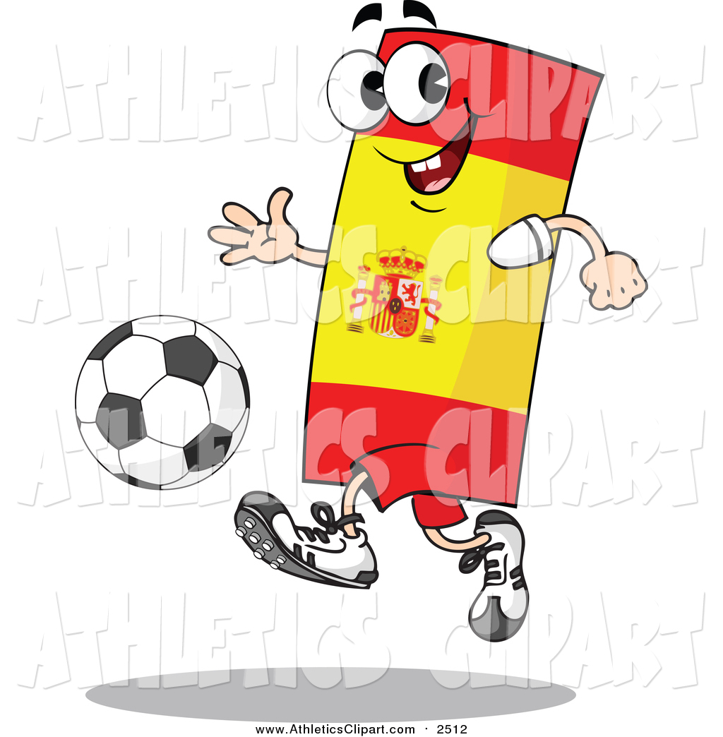 1024x1044 Clip Art Of A Spain Flag Mascot Playing Soccer By Holger Bogen