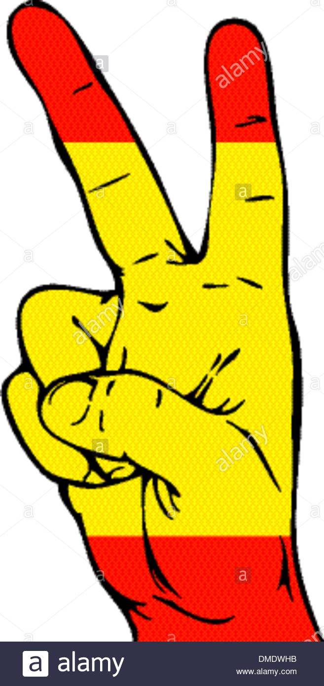 657x1390 Peace Sign Of The Spanish Flag Stock Vector Art Amp Illustration