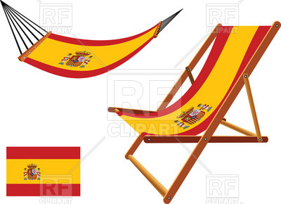 400x290 Spain Flag Hammock And Deck Chair Royalty Free Vector Clip Art