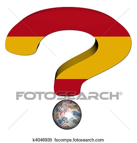 450x470 Stock Illustration Of Question Mark With Spanish Flag K4046935
